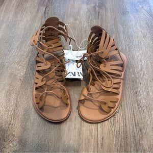 Zara girls brown Sandals